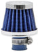 K&N 2in Base OD x .375in Flange ID x 1.75in H Rubber Base Crankcase Vent Filter - Blue