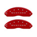 MGP 4 Caliper Covers Engraved Front Mustang Engraved Rear S197/Bar & Pony Red finish silver ch