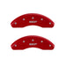 MGP 4 Caliper Covers Engraved Front & Rear Oval logo/Ford Red finish silver ch