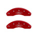 MGP 4 Caliper Covers Engraved Front & Rear SPORT Red finish silver ch