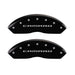 MGP 4 Caliper Covers Engraved Front & Rear Gen 5/Camaro Black finish silver ch