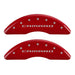 MGP 4 Caliper Covers Engraved Front & Rear Gen 5/Camaro Red finish silver ch