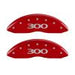 MGP 4 Caliper Covers Engraved Front & Rear 300 Red finish silver ch