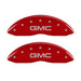 MGP 4 Caliper Covers Engraved Front & Rear Denali Red finish silver ch