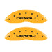 MGP 4 Caliper Covers Engraved Front & Rear Denali Yellow finish black ch