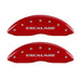 MGP 4 Caliper Covers Engraved Front & Rear Escalade Red finish silver ch