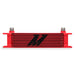 Mishimoto Universal 10 Row Oil Cooler - Red