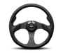 Momo Jet Steering Wheel 320 mm -  Black AirLeather/Black Spokes