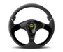 Momo Nero Steering Wheel 350 mm - Black Leather/Suede/Black Spokes