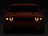 Raxiom 08-14 Dodge Challenger Halo Projctr Headlights w/Sequential Turn Signals-Blk Hsng(Clear Lens)