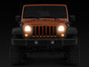 Raxiom 07-18 Jeep Wrangler JK LED Halo Headlights- Chrome Housing (Clear Lens)