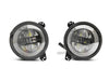 Raxiom 18-22 Jeep Wrangler JL/JT Axial Series LED Headlights- Black Housing (Clear Lens)