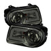 Spyder Chrysler 300C 05-10 Projector Headlights LED DRL Smoke High/Low H7 PRO-YD-C300C-DRL-SM