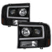 Spyder 99-04 Ford F250 Super Duty Projector Headlights - Light Bar - Black PRO-YD-FF25099V2-LB-BK