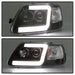 Spyder 97-03 Ford F-150 (After 6/1997) Light Bar Projector Headlights - Blk (PRO-YD-FF15097V2-LB-BK)