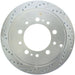 StopTech Select Sport 13-17 Toyota Land Cruiser Drilled / Slotted Rear Passenger-Side Brake Rotor