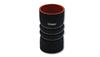 Vibrant 4 Ply Aramid Reinf Silicone Hump Hose conn 3in ID x 6in long 3 reinforcement ring MATTE BLK