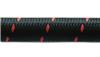 Vibrant -4 AN Two-Tone Black/Red Nylon Braided Flex Hose (10 foot roll)