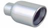 Vibrant 4in Round SS Exhaust Tip (Double Wall Resonated Angle Cut Rolled Edge)