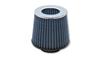 Vibrant Open Funnel Perf Air Filter (5in Cone O.D. x 5in Tall x 3in inlet I.D.) - Chrome Filter Cap