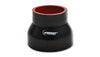 Vibrant 4 Ply Reinforced Silicone Transition Connector - 2.5in I.D. x 3in I.D. x 3in long (BLACK)