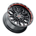 Weld Off-Road W140 20X10 Flare 6X135 6X139.7 ET-18 BS4.75 Gloss Black MIL Red 106.1