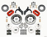 Wilwood Forged Dynalite Front Kit 11.00in Drill-Red 69-70 Impala Drum/Disc 69-82 Vette