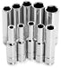 10 Pc 1/4" Sae Socket Set Deep