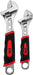 2pc Adjustable Wrench Set