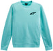 Ageless Chest Crew Fleece Light Aqua Xl