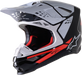 S.tech S-m8 Factory Helmet Black/white/red Fluo Glossy 2x