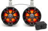 2-pack Black 8' Speakers One Amplified + Battery One No