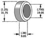 Axle Spacer Zinc 43358-83a 3/4"x0.38"