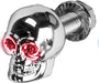 Lighted Skull Lic Plate Screw White