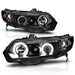 ANZO 2006-2011 Honda Civic Projector Headlights w/ Halo Black (CCFL) ANZO