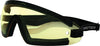 Wrap Around Sunglasses Black W/Yellow Lens BOBSTER