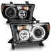 ANZO 2007-2013 Toyota Tundra Projector Headlights w/ Halo Black (CCFL) ANZO