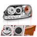 ANZO 1997.5-2003 Ford F-150 Projector Headlights w/ Halo and LED Chrome 1pc ANZO