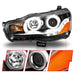 ANZO 2008-2015 Mitsubishi Lancer Projector Headlights w/ Halo Black (CCFL) ANZO