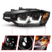 ANZO 2012-2015 BMW 3 Series Projector Headlights w/ U-Bar Black ANZO