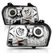 ANZO 2005-2010 Chrysler 300 Projector Headlights w/ Halo Chrome ANZO