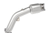 aFe 09-16 Audi A4/A5 (B8) L4-2.0L (t) Twisted Steel 3in. Downpipe - 304 Stainless w/ Cat - Exhaust Mufflers & Tips