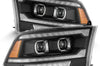 AlphaRex 09-18 Dodge Ram 2500 LUXX LED Proj Headlights Plank Style Blk w/Activ Light/Seq Signal/DRL - Lights