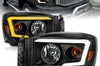 ANZO Anzo 06-09 Dodge RAM 1500/2500/3500 Headlights Black Housing/Clear Lens (w/Switchback Light Bars) - Lights