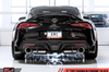AWE Tuning 2020 Toyota Supra A90 Resonated Touring Edition Exhaust - 5in Chrome Silver Tips - Mufflers &