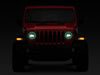 Raxiom 18-22 Jeep Wrangler JL/JT Axial 9-Inch LED Headlights w/RGB Halo- Blk Housing (Clear Lens) Raxiom