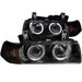 ANZO 1992-1998 BMW 3 Series E36 Projector Headlights w/ Halo Black G2 1 pc ANZO