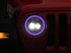 Raxiom 18-22 Jeep Wrangler JL/JT Axial 9-Inch LED Headlights w/RGB Halo- Blk Housing (Clear Lens) Raxiom