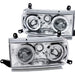 ANZO 1991-1994 Toyota Land Cruiser Crystal Headlights w/ Halo Chrome ANZO