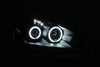 ANZO 2005-2006 Acura Rsx Projector Headlights w/ Halo Black ANZO